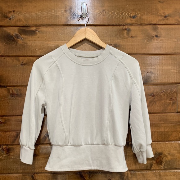 Lululemon Natural Ivory Softstreme Ribbed-Hem Pullover - Picture 1 of 5